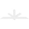 Ekena Millwork Kennewick Architectural Grade PVC Gable Bracket, 96"W x 32"H x 4"D x 6"F, 8/12 Pitch GBP096X32X0406KEN00 - alternate 3